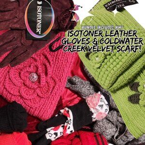 HUGE 10+PC LOT WINTER WEAR ACCESSORIES — SCARVES, GLOVES, HEADBANDS, SOCKS, ETC.